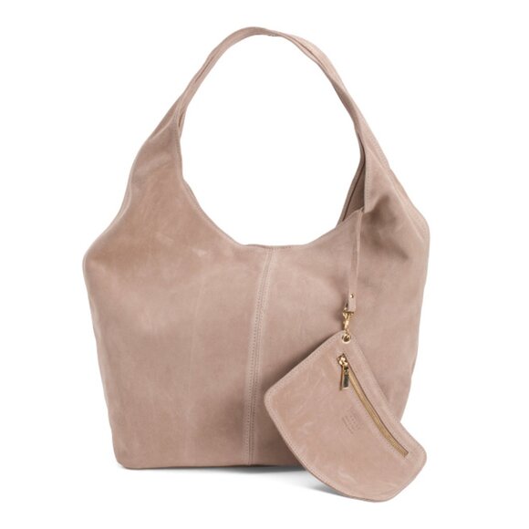 CLAUDIA Handbags - CLAUDIA Cocco Made In Italy Suede Slouchy Hobo